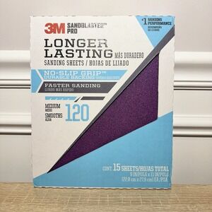 3M SandBlaster Pro Medium 120-Grit Sheet Sandpaper 9-in W x‎ 11-in L 15-Pack
